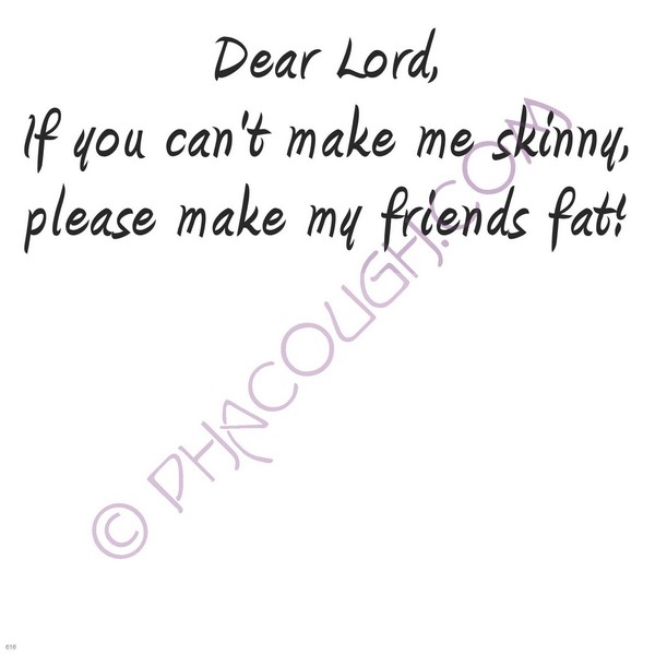 Dear Lord If You Can't Make Me Skinny Please Make My Friends Fat Dear Lord If You Can't Make Me Skinny Please Make My Friends Fat