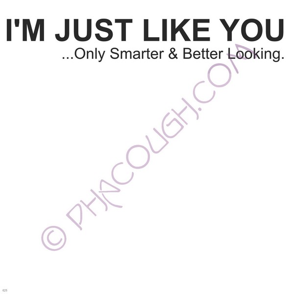 I'm Just Like You Only Smarter And Better Looking I'm Just Like You Only Smarter And Better Looking