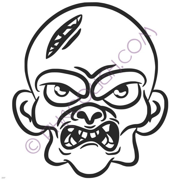 Cartoon angry zombie Cartoon angry zombie
