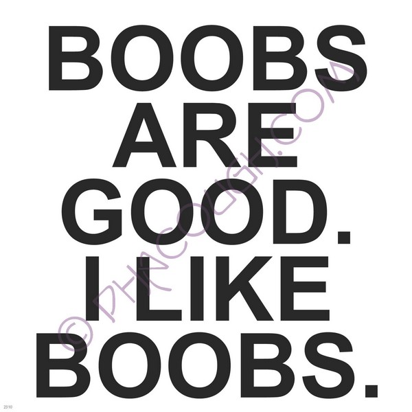 Boobs are good. I like boobs Boobs are good. I like boobs